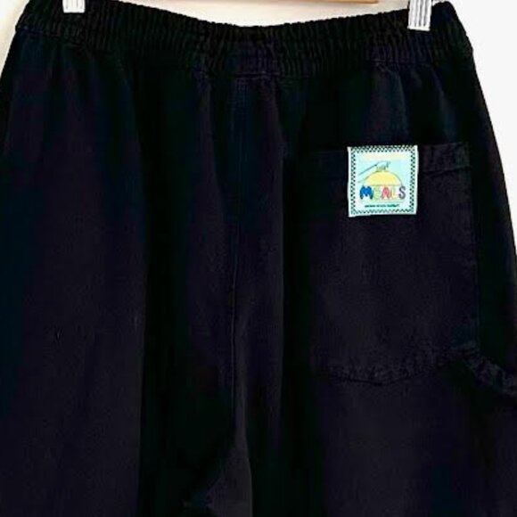 Meals Chef Pant Black Cookin Pants With 5 Large Pockets Drawstring Elastic Waist - Picture 7 of 8